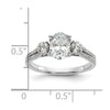 Gold Diamond Oval and Round 3-Stone Bridal Rings