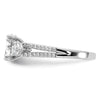 Gold Diamond Oval and Round 3-Stone Bridal Rings