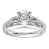 Gold Diamond Oval and Round 3-Stone Bridal Rings