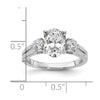 Gold Diamond Oval and Round 3-Stone Bridal Rings