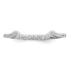 14k White Gold 1/8 carat Diamond Contoured Complete Wedding Band