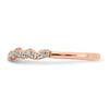 14k Rose Gold 1/5 carat Diamond Contoured Complete Wedding band