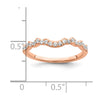 14k Rose Gold 1/5 carat Diamond Contoured Complete Wedding band