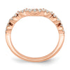 14k Rose Gold 1/5 carat Lab Grown Diamond VS/SI+ G+ Complete Wedding Band