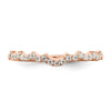 14k Rose Gold 1/5 carat Lab Grown Diamond VS/SI+ G+ Complete Wedding Band
