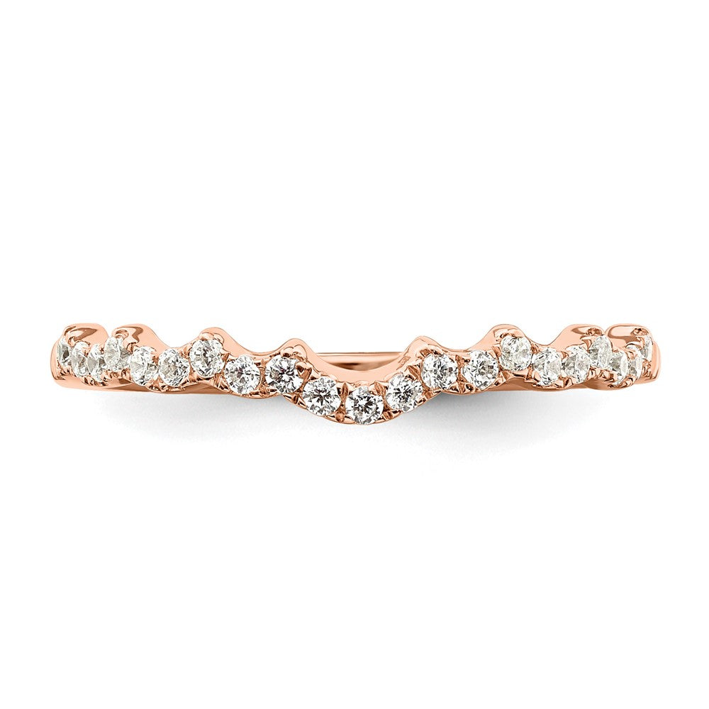 14k Rose Gold 1/5 carat Lab Grown Diamond VS/SI+ G+ Complete Wedding Band