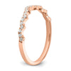 14k Rose Gold 1/5 carat Lab Grown Diamond VS/SI+ G+ Complete Wedding Band
