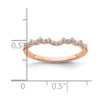 14k Rose Gold 1/5 carat Lab Grown Diamond VS/SI+ G+ Complete Wedding Band