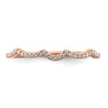 14k Rose Gold 1/15 carat Diamond Contoured Complete Wedding Band