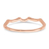 14k Rose Gold 1/15 carat Diamond Contoured Complete Wedding Band