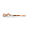14k Rose Gold 1/15 carat Diamond Contoured Complete Wedding Band
