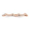 14k Rose Gold 1/15 carat Diamond Contoured Complete Wedding Band