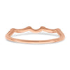 14k Rose Gold 1/15 carat Diamond Contoured Complete Wedding Band