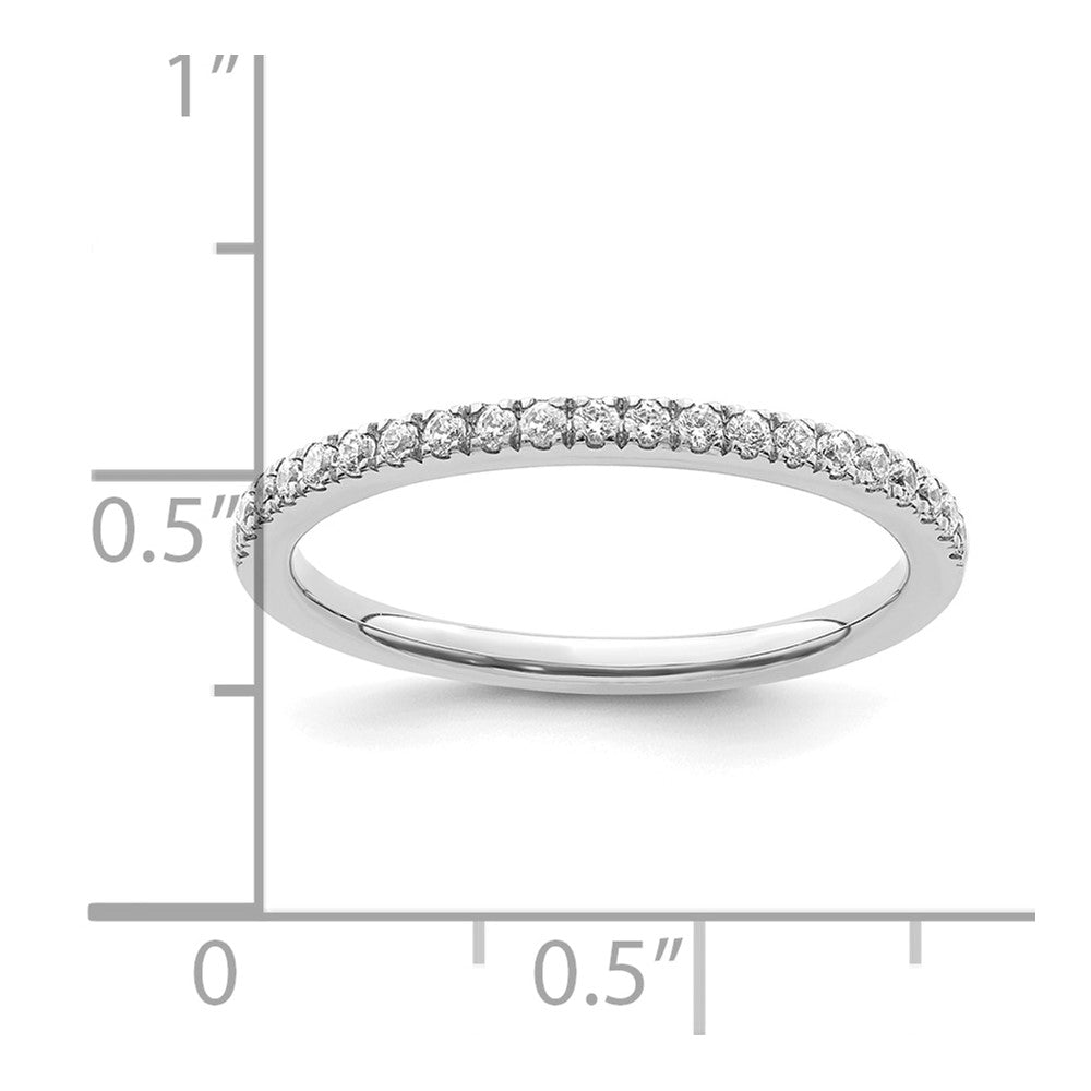 14k White Gold 1/5 carat Diamond Complete Wedding Band