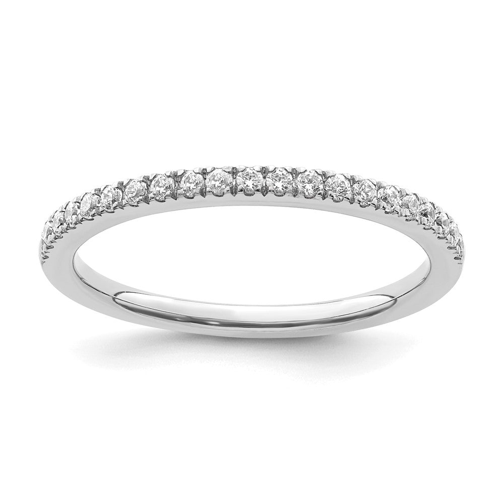 14k White Gold 1/5 carat Diamond Complete Wedding Band