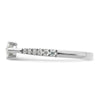 14k White Gold East West (Holds 3/4 carat (9.2x5.00mm) Marquise Center) 1/5 carat Diamond Semi-Mount Engagement Ring