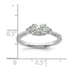 14k White Gold East West (Holds 3/4 carat (9.2x5.00mm) Marquise Center) 1/5 carat Diamond Semi-Mount Engagement Ring