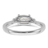14k White Gold 1/5 carat Lab Grown Diamond VS/SI+ G+ 1 carat Center East-West Marquise Semi Mount Engagement Ring