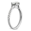 14k White Gold 1/5 carat Lab Grown Diamond VS/SI+ G+ 1 carat Center East-West Marquise Semi Mount Engagement Ring