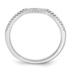 14k White Gold 1/15 carat Diamond Contoured Complete Wedding Band