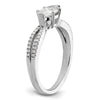 14k White Gold East West (Holds 3/4 carat (9.2x5.00mm) Marquise Center) 1/8 carat Diamond Semi-Mount Engagement Ring