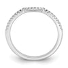 14k White Gold 1/8 carat Diamond Contoured Complete Wedding Band