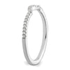 14k White Gold 1/8 carat Diamond Contoured Complete Wedding Band