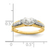 14k East West (Holds 3/4 carat (9.2x5.00mm) Marquise Center) 1/8 carat Diamond Semi-Mount Engagement Ring