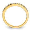 14k 1/6 carat Diamond Contoured Complete Wedding Band