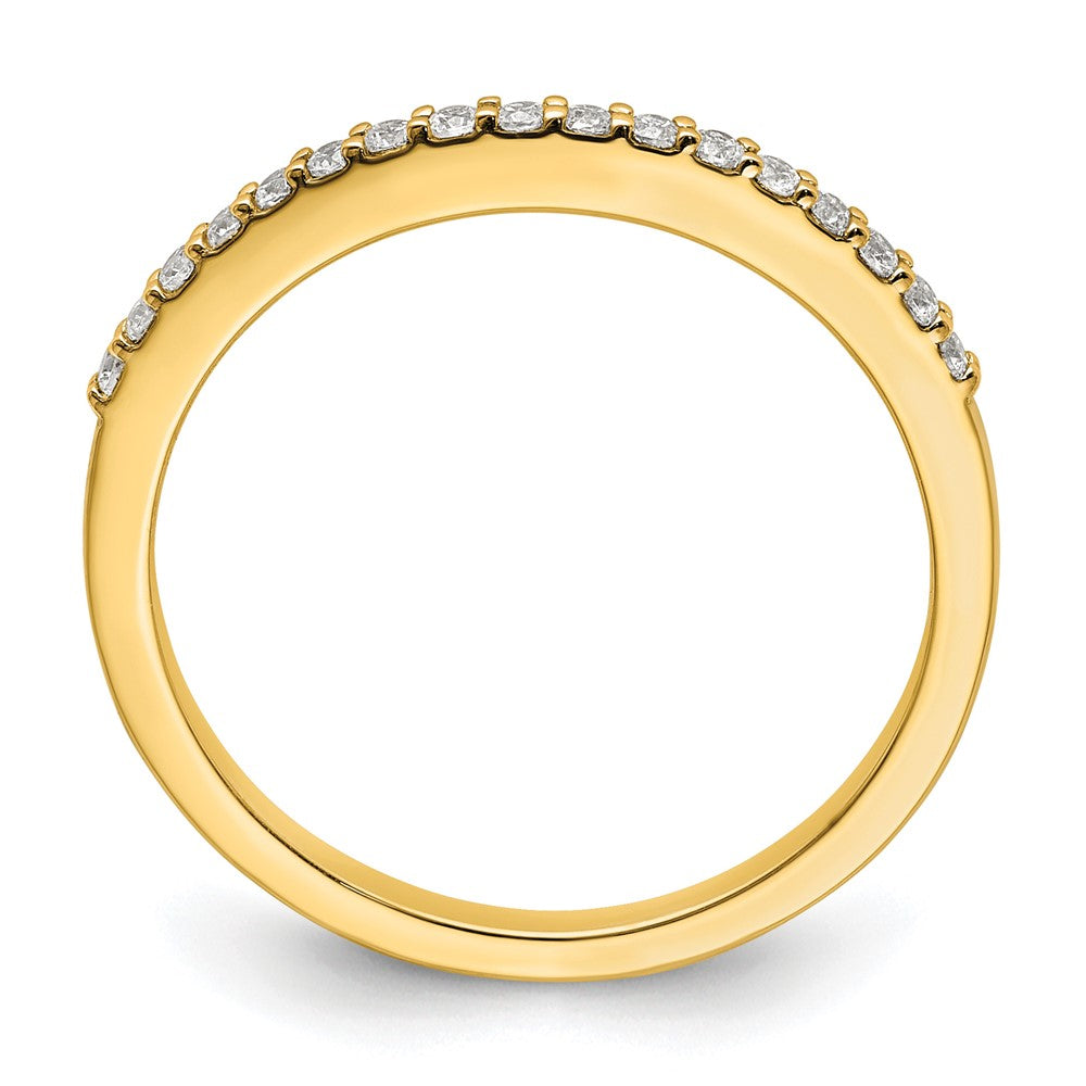 14k 1/6 carat Diamond Contoured Complete Wedding Band