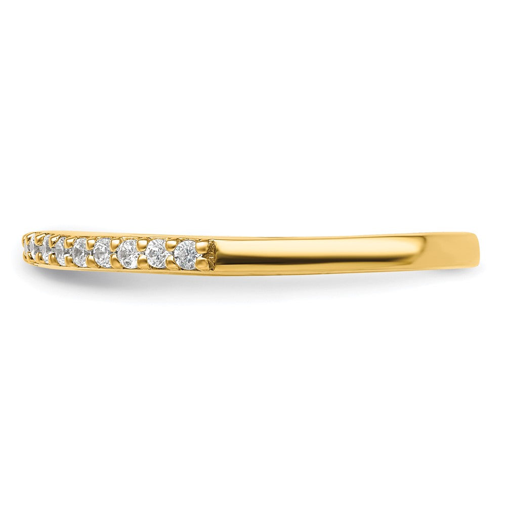 14k 1/6 carat Diamond Contoured Complete Wedding Band