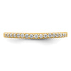 14k 1/6 carat Diamond Contoured Complete Wedding Band