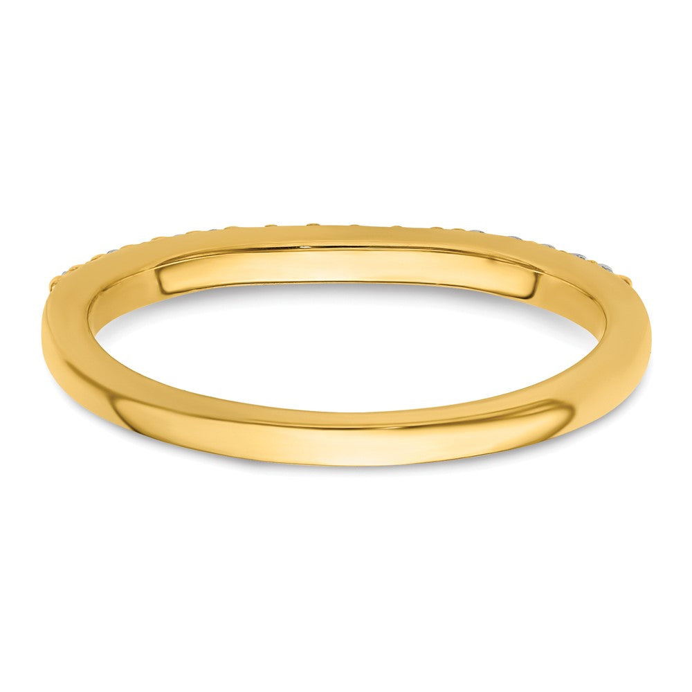 14k 1/6 carat Diamond Contoured Complete Wedding Band