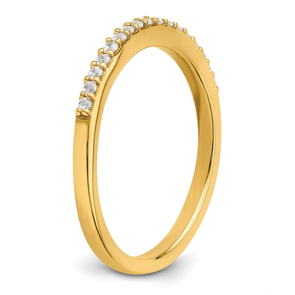 14k 1/6 carat Diamond Contoured Complete Wedding Band
