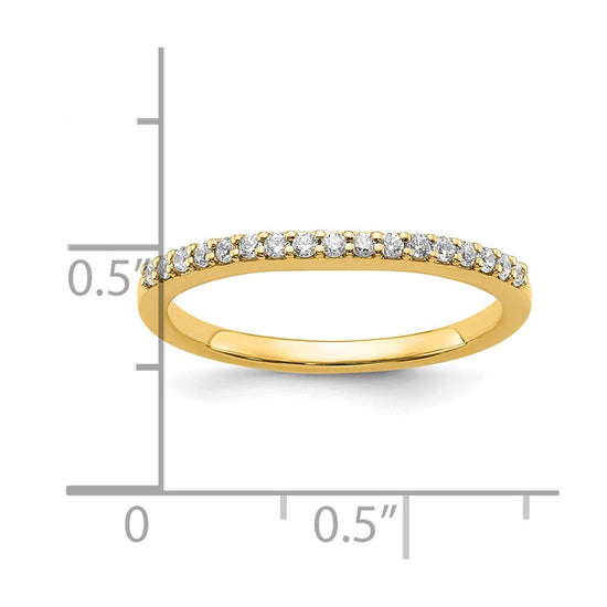 14k 1/6 carat Diamond Contoured Complete Wedding Band
