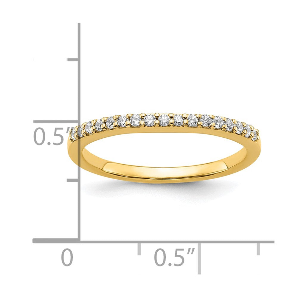 14k 1/6 carat Diamond Contoured Complete Wedding Band