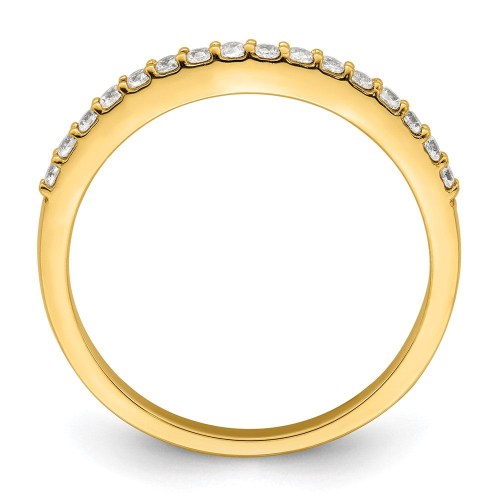 14k Two Tone 1/5 carat Lab Grown Diamond VS/SI+ G+ Complete Wedding Band