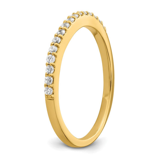 14k Two Tone 1/5 carat Lab Grown Diamond VS/SI+ G+ Complete Wedding Band