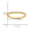 14k 1/5 carat Diamond Contoured Complete Wedding Band
