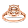 14k Rose Gold Vintage Halo (Holds 1 carat (8.0x6.1mm) Oval Center) 3/8 carat Diamond Semi-Mount Engagement Ring