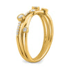14K Lab Grown Diamond VS/SI FGH Criss Cross Ring