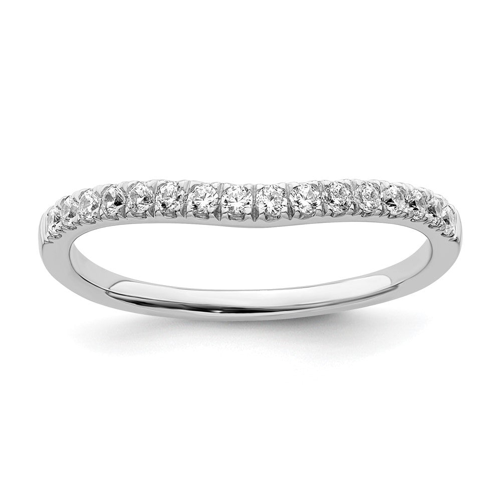 14k White Gold 1/2 carat Lab Grown Diamond VS/SI+ G+ Complete Set of Two Wedding Bands