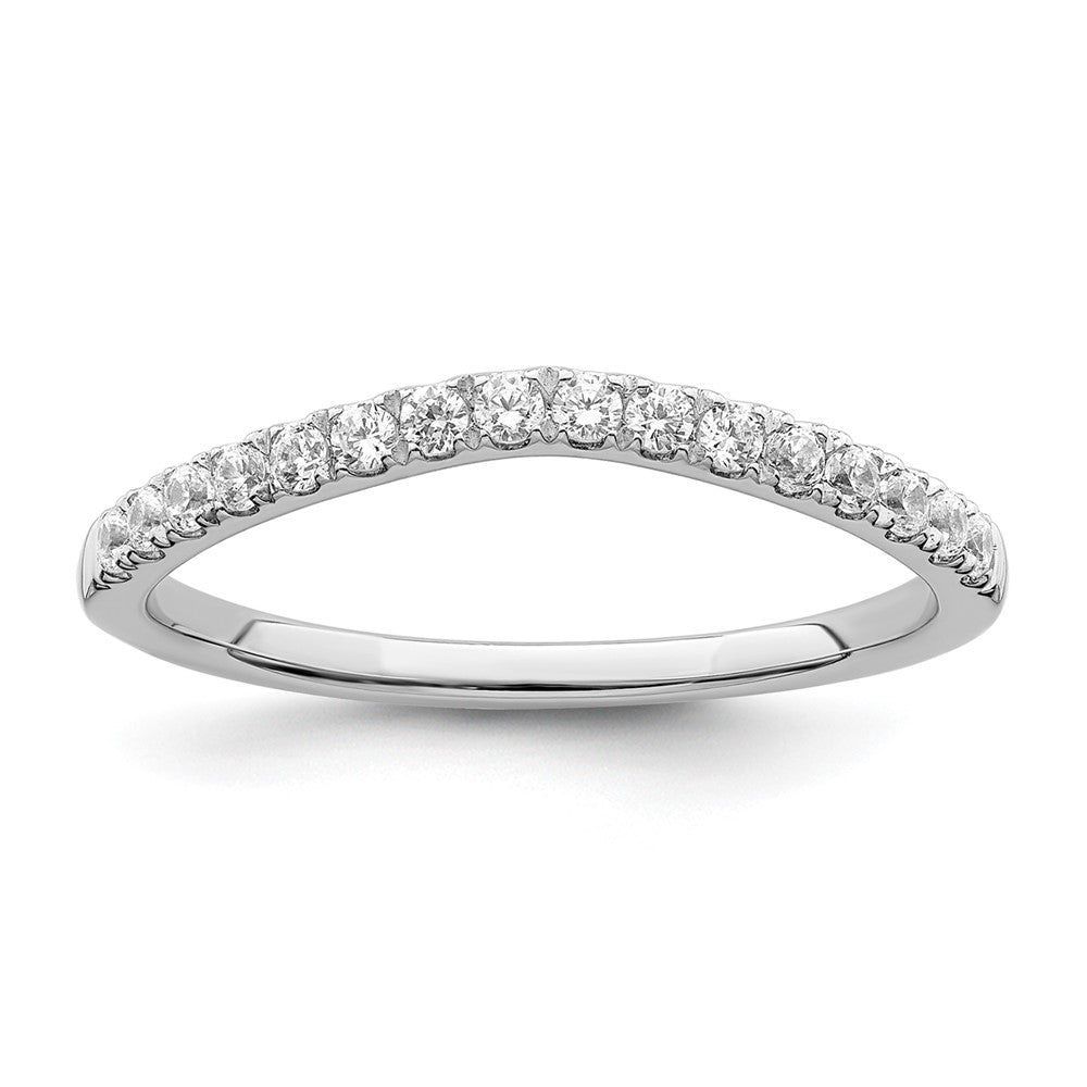 14k White Gold 1/2 carat Lab Grown Diamond VS/SI+ G+ Complete Set of Two Wedding Bands