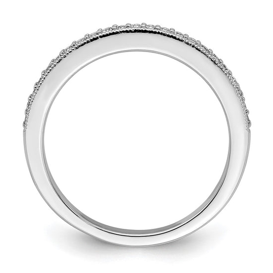 14K White Gold 1/6 carat Diamond Complete Wedding Band
