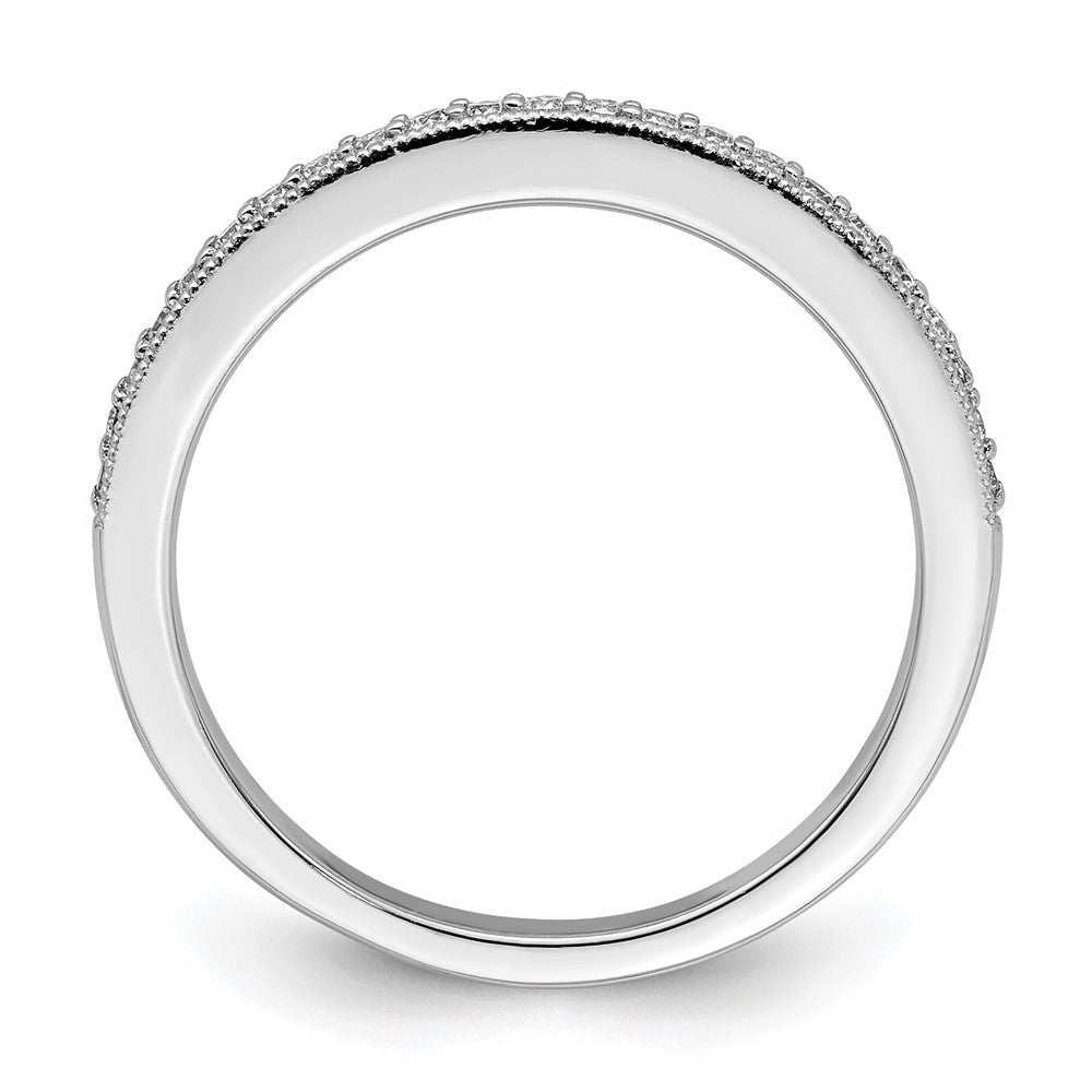 14K White Gold 1/6 carat Diamond Complete Wedding Band