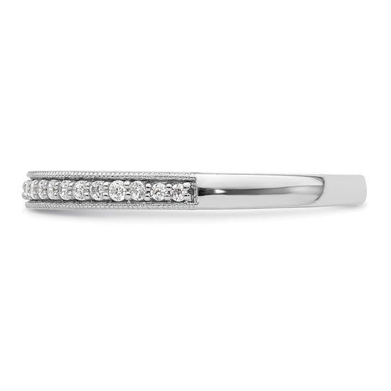 14K White Gold 1/6 carat Diamond Complete Wedding Band