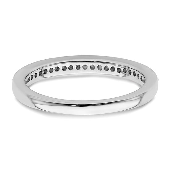 14K White Gold 1/6 carat Diamond Complete Wedding Band