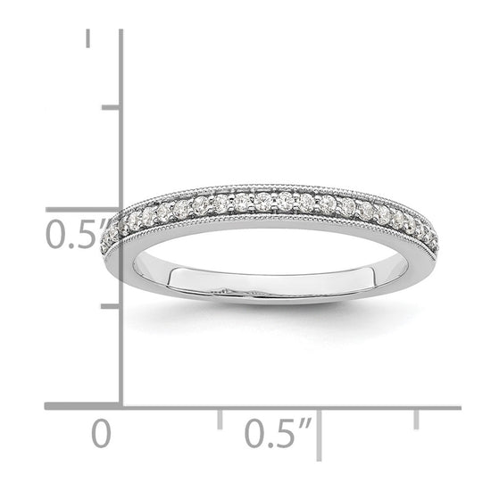 14K White Gold 1/6 carat Diamond Complete Wedding Band