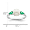 Gold Polished Freshwater Pearls and Gemstone Rings