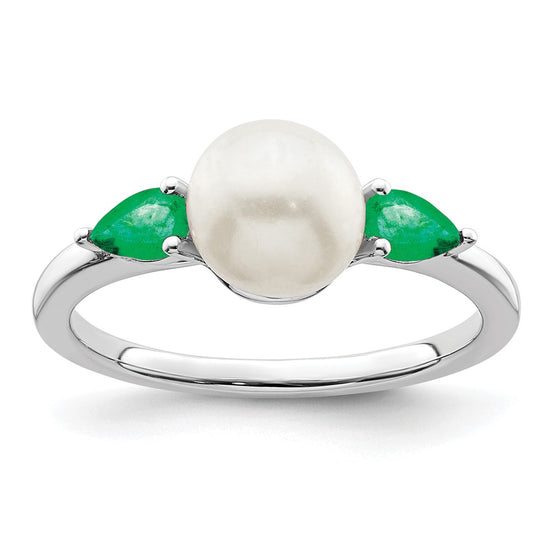 Gold Polished Freshwater Pearls and Gemstone Rings